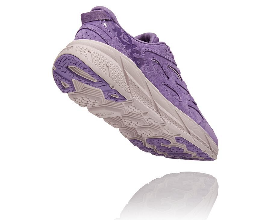 Hoka One One Clifton L Suede Promenadskor Dam - Lila - BZVKS-8157